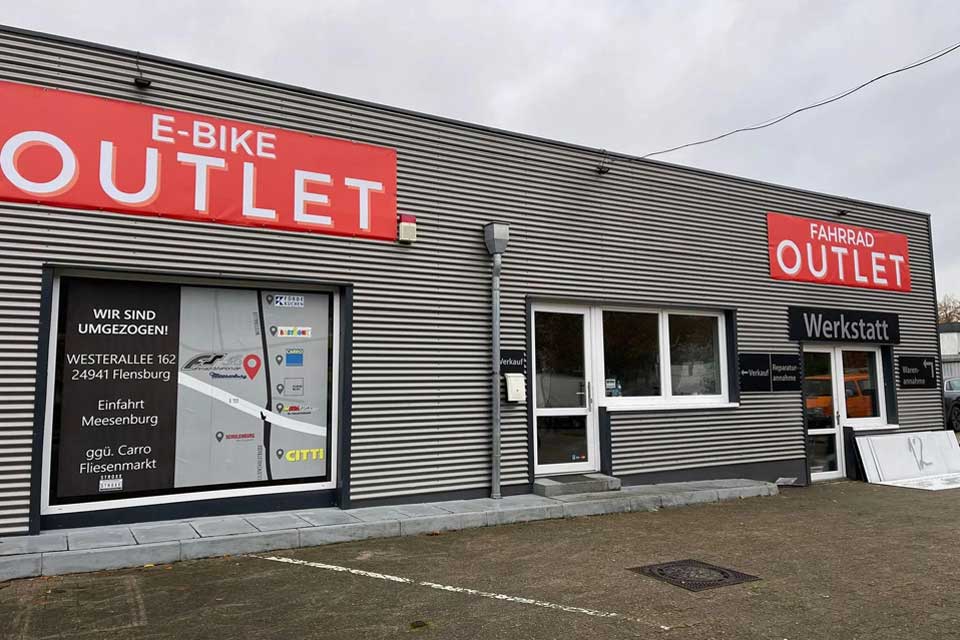 Außenansicht Outlet Fahrradstation